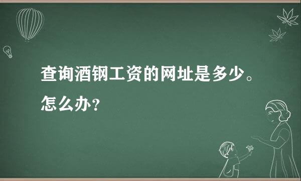 查询酒钢工资的网址是多少。怎么办？