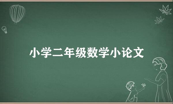 小学二年级数学小论文