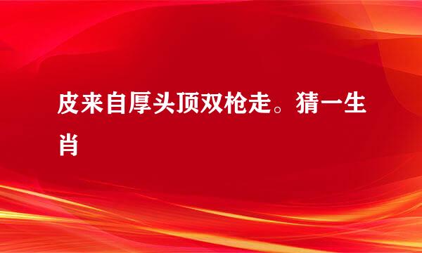 皮来自厚头顶双枪走。猜一生肖