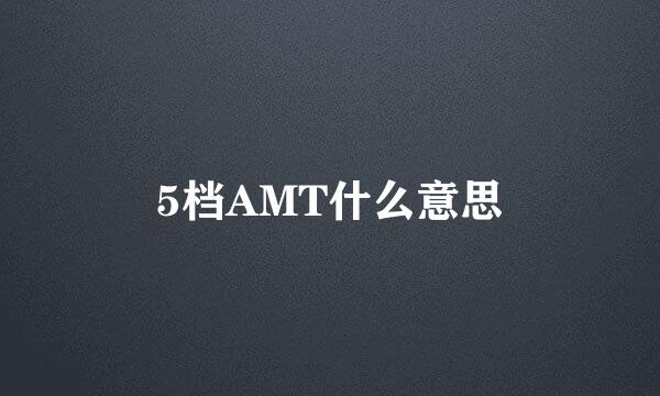 5档AMT什么意思