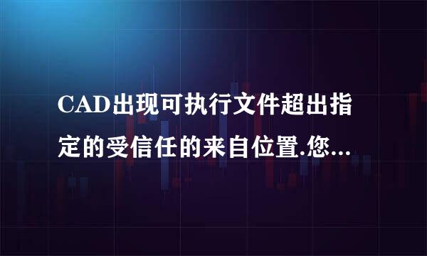 CAD出现可执行文件超出指定的受信任的来自位置.您要执行什么操作? C:\Users\win702\appdata\