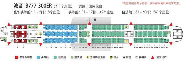 波音7来自77座位分布图