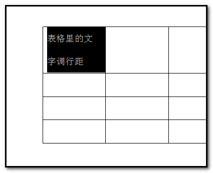 word2003表格里的文字怎么调行距