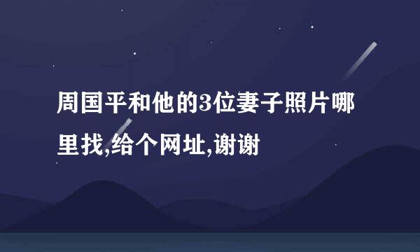 周国平和他的3位妻子照片哪里找,给个网址,谢谢