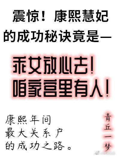 康熙慧妃的躺赢来自人生_by青丘一梦_txt全文阅读，百度网盘免费下载