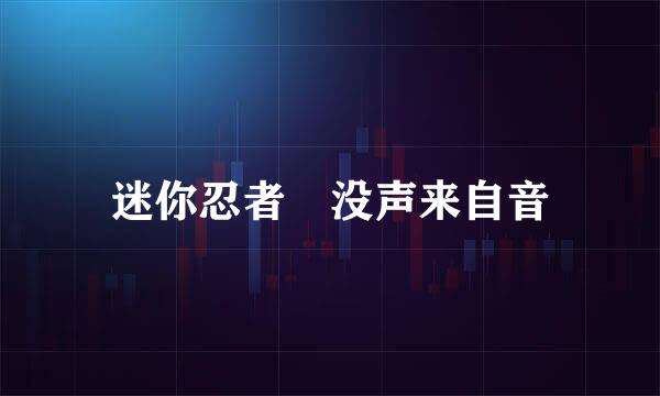 迷你忍者 没声来自音