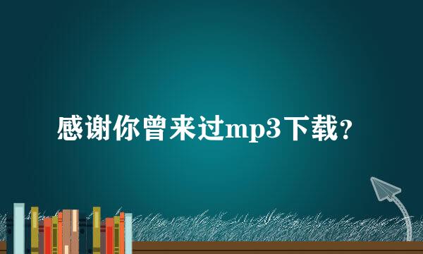 感谢你曾来过mp3下载？