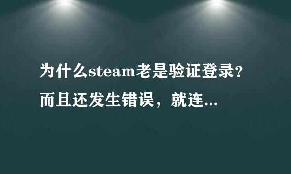 为什么steam老是验证登录？而且还发生错误，就连我的社区也要登录