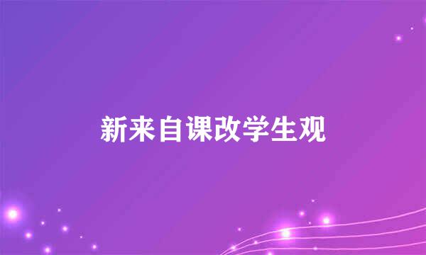 新来自课改学生观