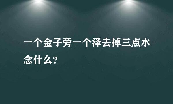 一个金子旁一个泽去掉三点水念什么？