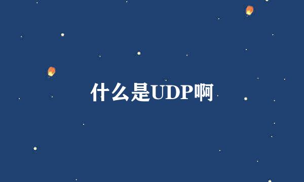 什么是UDP啊