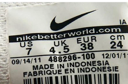 在网上买了双Nike，但是写着m来自ade in vietnam？