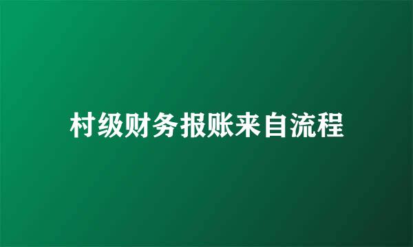 村级财务报账来自流程