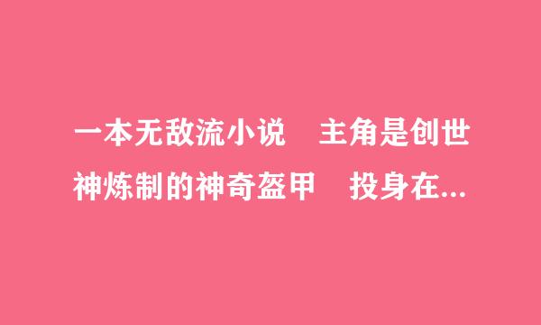 一本无敌流小说 主角是创世神炼制的神奇盔甲 投身在异来自世大陆一个家族 在360问答家排行十八