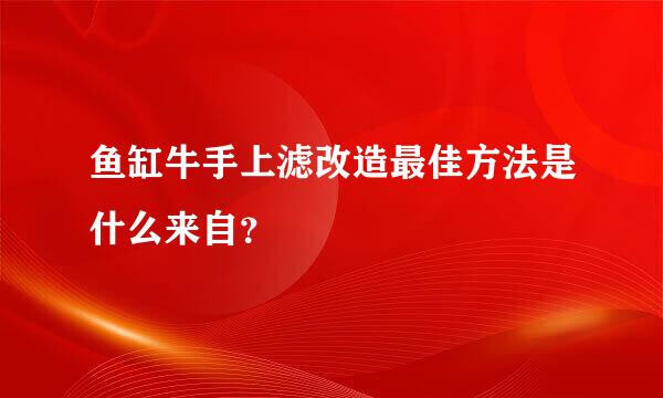 鱼缸牛手上滤改造最佳方法是什么来自？