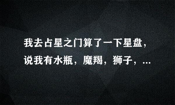 我去占星之门算了一下星盘，说我有水瓶，魔羯，狮子，双鱼，一小部分射手性格。