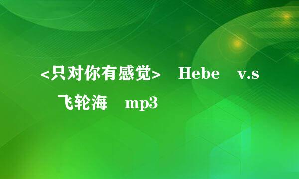 <只对你有感觉> Hebe v.s 飞轮海 mp3