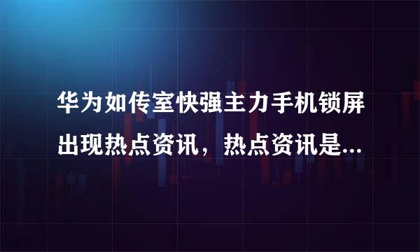 华为如传室快强主力手机锁屏出现热点资讯，热点资讯是哪个软件的