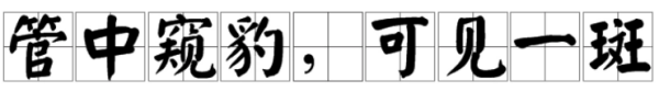 管中窥豹可见一斑什么意思