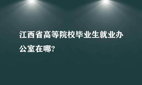 江西省高等院校毕业生就业办公室在哪?