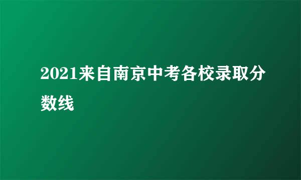 2021来自南京中考各校录取分数线