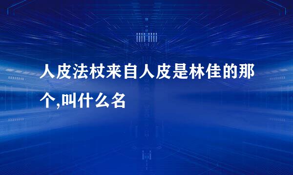 人皮法杖来自人皮是林佳的那个,叫什么名