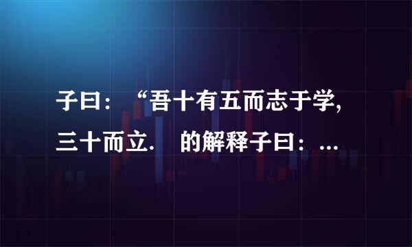 子曰：“吾十有五而志于学,三十而立. 的解释子曰：“吾十有五而志离细吃针逐不于学,三十而立,...