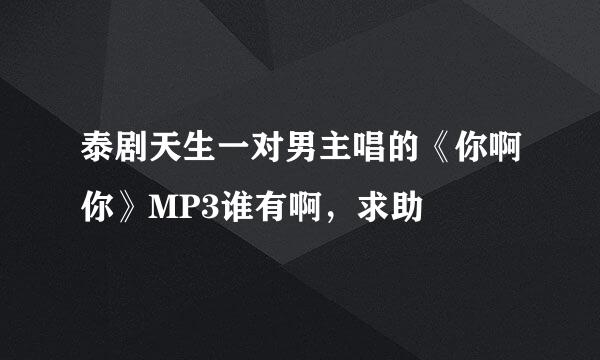 泰剧天生一对男主唱的《你啊你》MP3谁有啊，求助