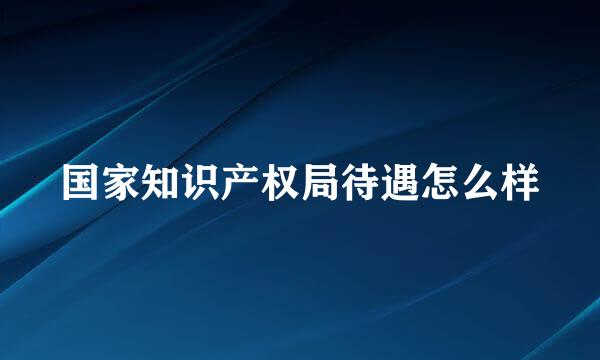 国家知识产权局待遇怎么样