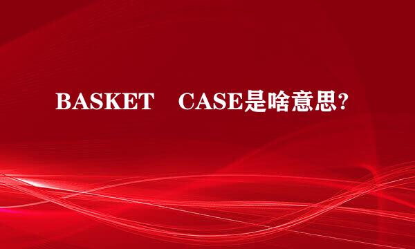 BASKET CASE是啥意思?