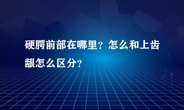 硬腭前部在哪里？怎么和上齿龈怎么区分？