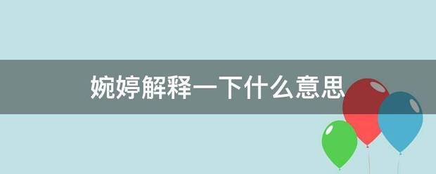 婉婷解释一下什么意思