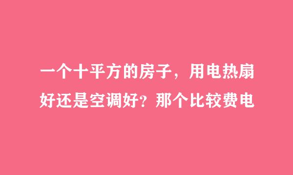 一个十平方的房子，用电热扇好还是空调好？那个比较费电