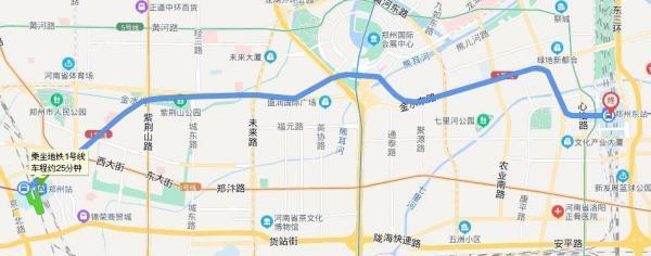 郑州火车站到郑州东站地铁多长时间？