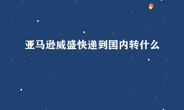 亚马逊威盛快递到国内转什么