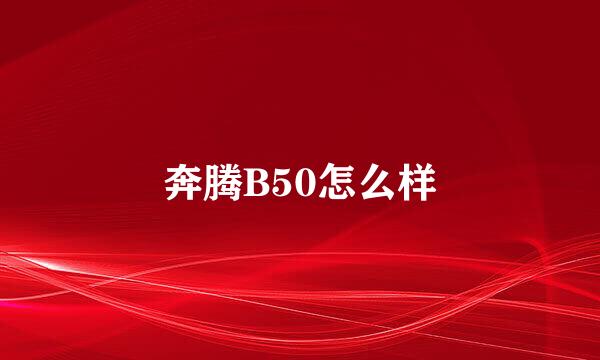 奔腾B50怎么样