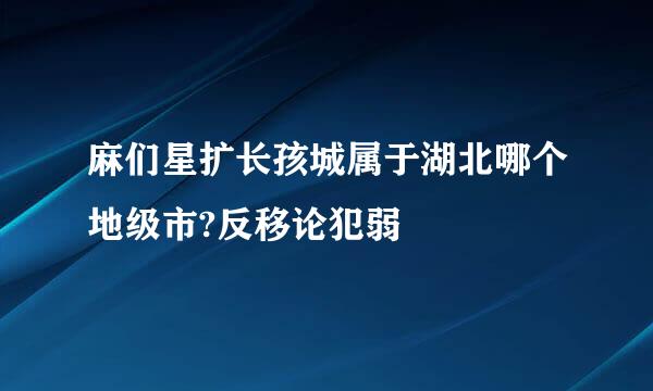 麻们星扩长孩城属于湖北哪个地级市?反移论犯弱