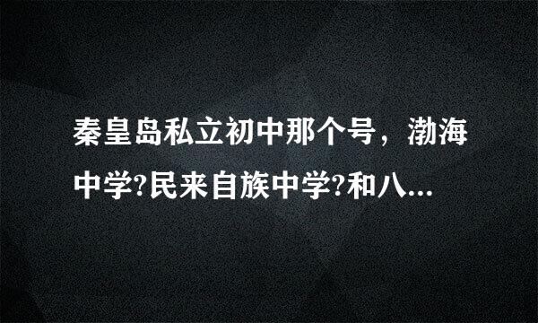 秦皇岛私立初中那个号，渤海中学?民来自族中学?和八中比如何?还有个卢龙弘远？