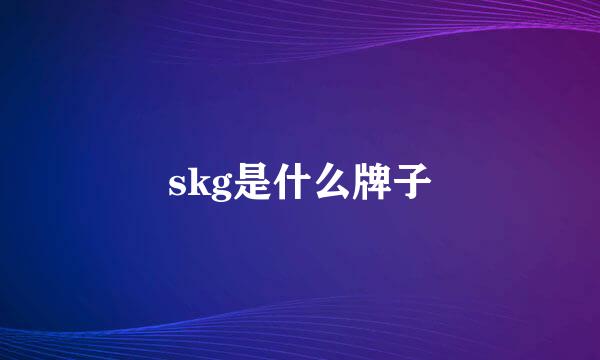 skg是什么牌子