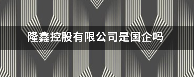 隆鑫控股有限公司是国企吗