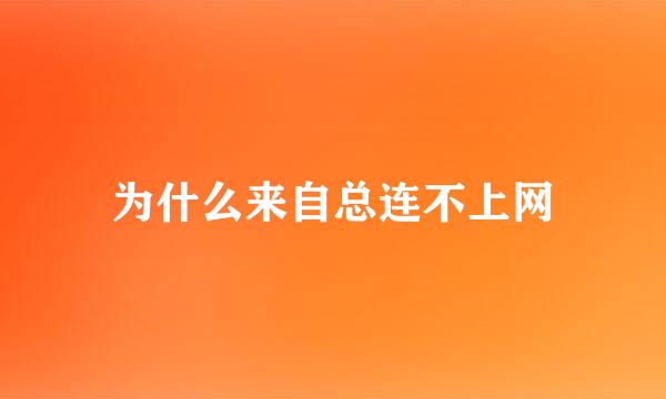 为什么来自总连不上网