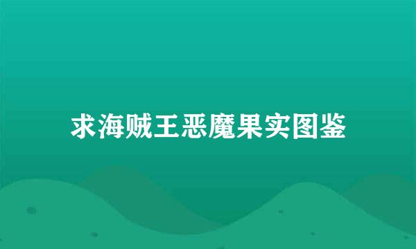 求海贼王恶魔果实图鉴