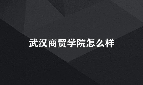 武汉商贸学院怎么样