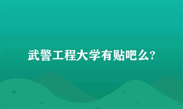 武警工程大学有贴吧么?