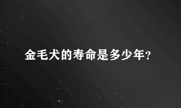 金毛犬的寿命是多少年？