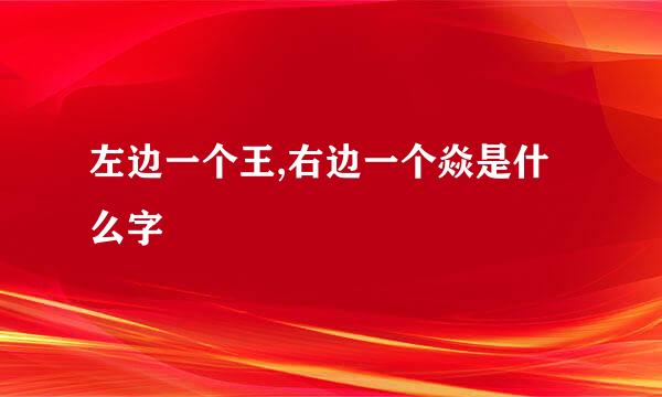 左边一个王,右边一个焱是什么字