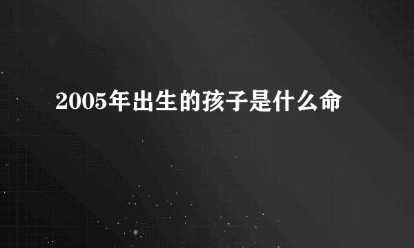 2005年出生的孩子是什么命