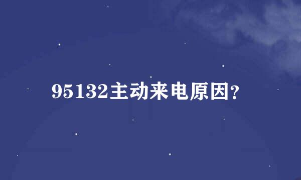 95132主动来电原因？