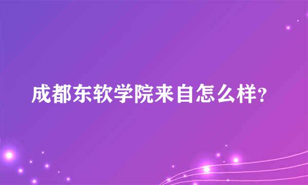 成都东软学院来自怎么样？