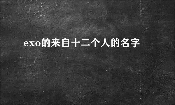 exo的来自十二个人的名字